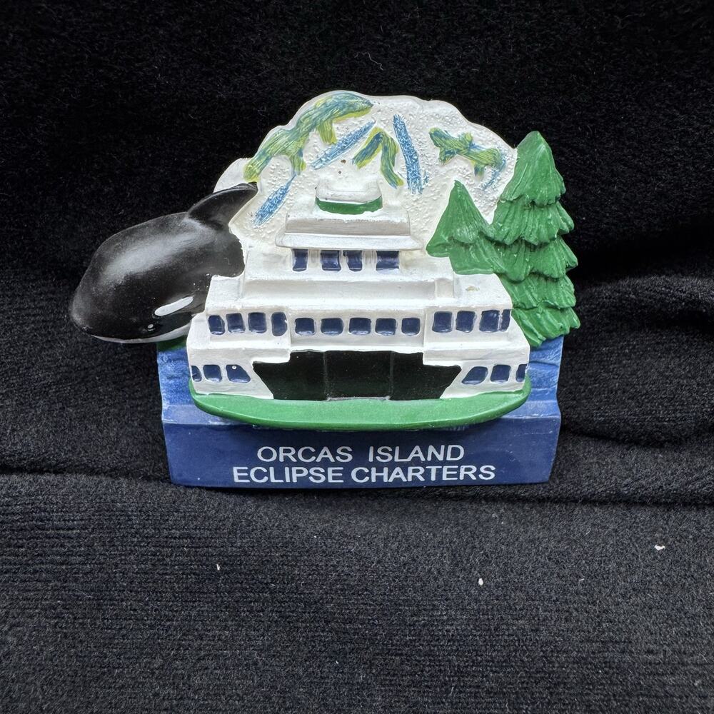 Orcas Island Eclipse Charters 3D Refrigerator Magnet Washington State Souvenir